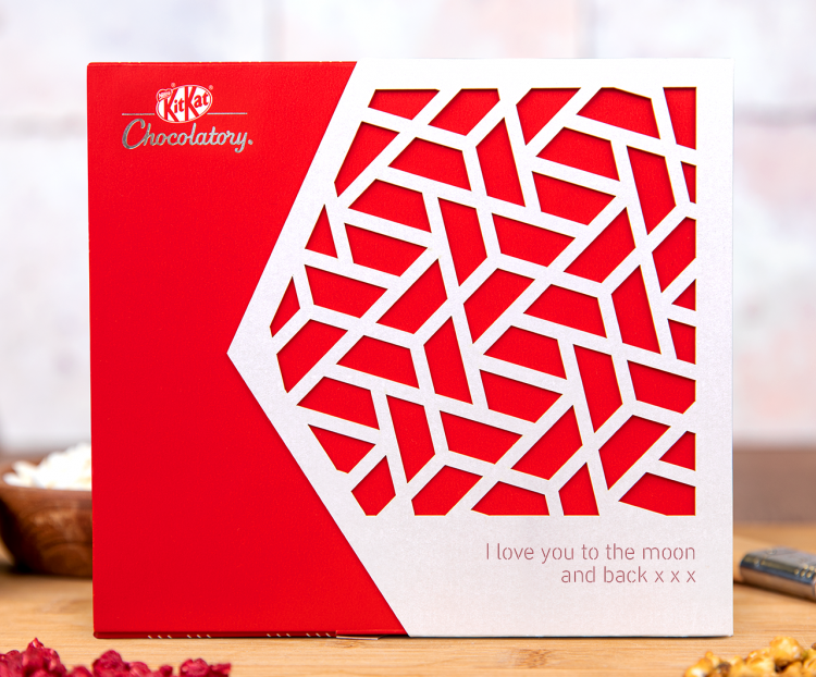 Kitkat提供禮品盒與個性化巧克力在線銷售。照片:雀巢